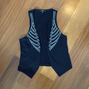 EXPRESS Black Studded Vest, Size S